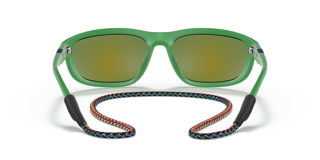 EMPORIO ARMANI EA4183U Matte Opal Green - Men Sunglasses, Grey Mirror Violet Lens