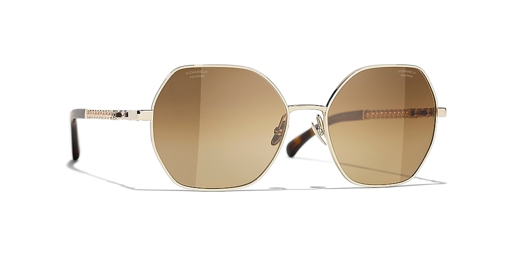 Chanel Square Sunglasses CH4281QH L (56 17) with Brown lenses