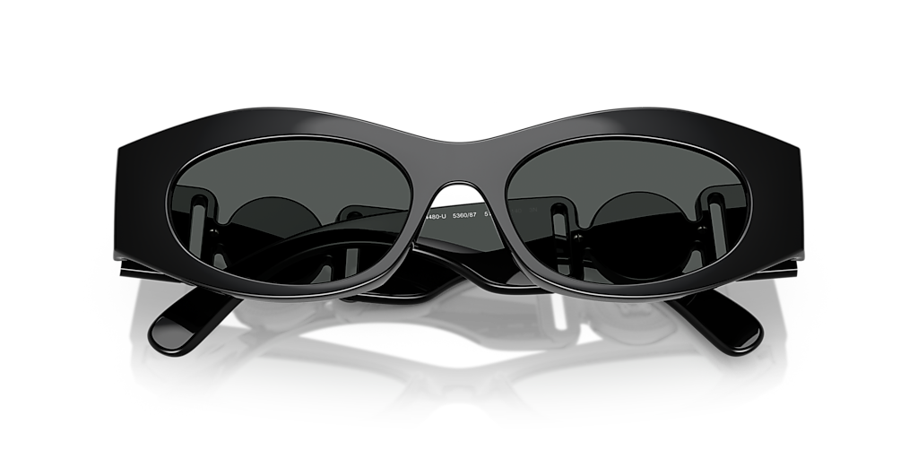 VERSACE VE4480U Black - Woman Luxury Sunglasses, Dark Grey Lens