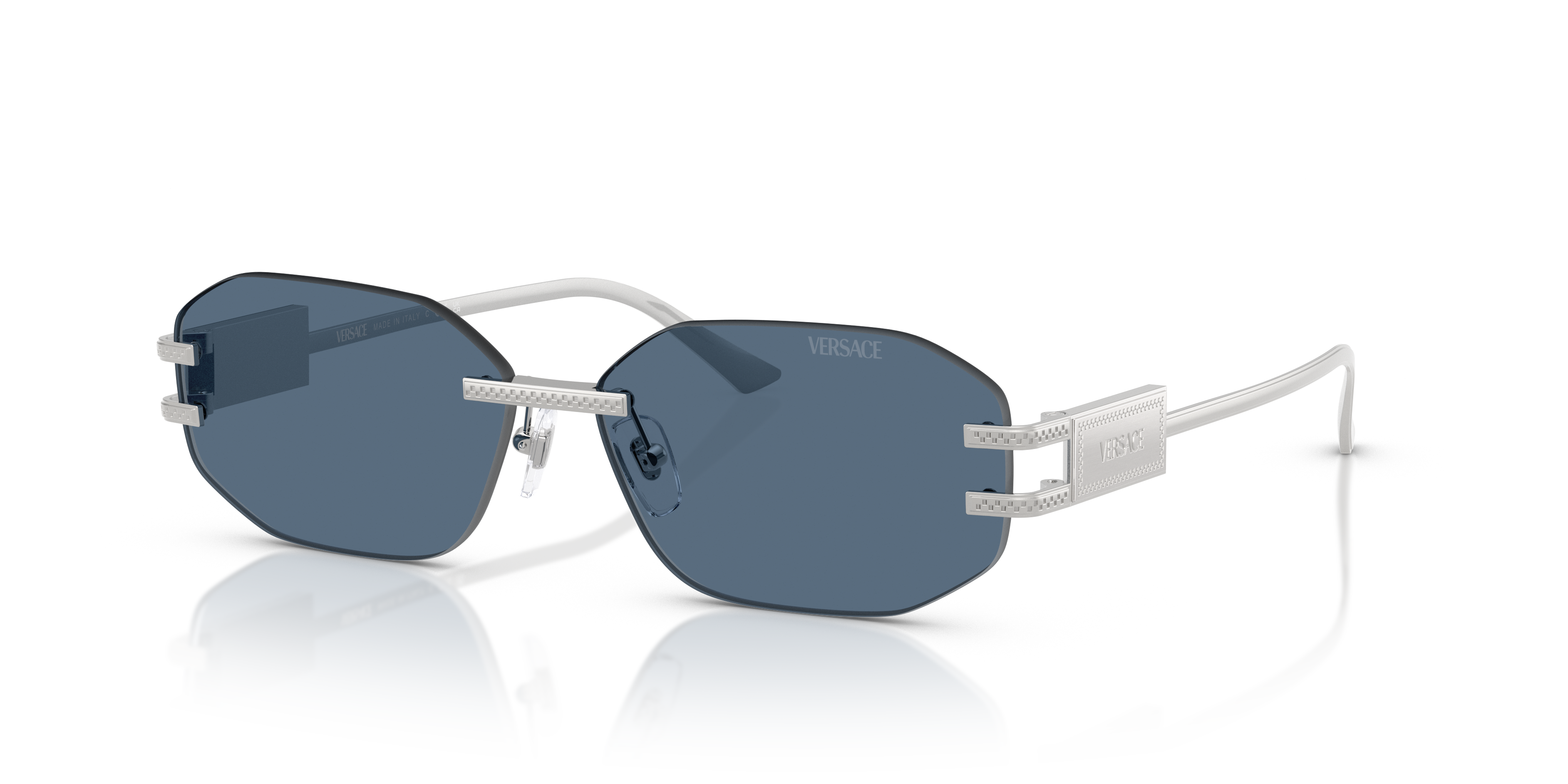 Versace VE2274 M (58 - 13) with Blue lenses and Silver frame