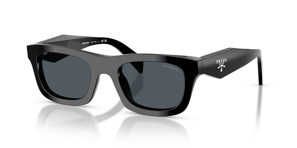 美品　PRADA　サングラス　ブラウンレンズ　シルバーフレーム Prada PR C06S S (50 - 21) with Grey lenses and Black frame