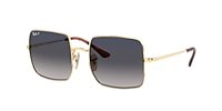 ★限定出品★ RayBan 1971 SQUARE 9148 31 54 19 Ray-Ban SQUARE RB 1971 women Silver Geometric Sunglasses