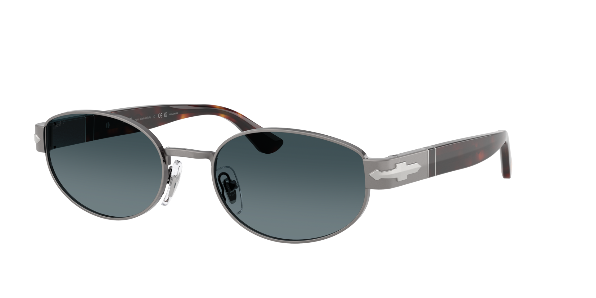 Persol Unisex Sunglass PO1024S -  Frame color: Gunmetal, Lens color: Polar Gradient Blue