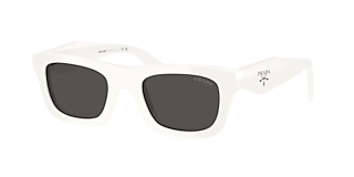 Prada PR 28ZS M (53 - 22) with Grey lenses and White frame