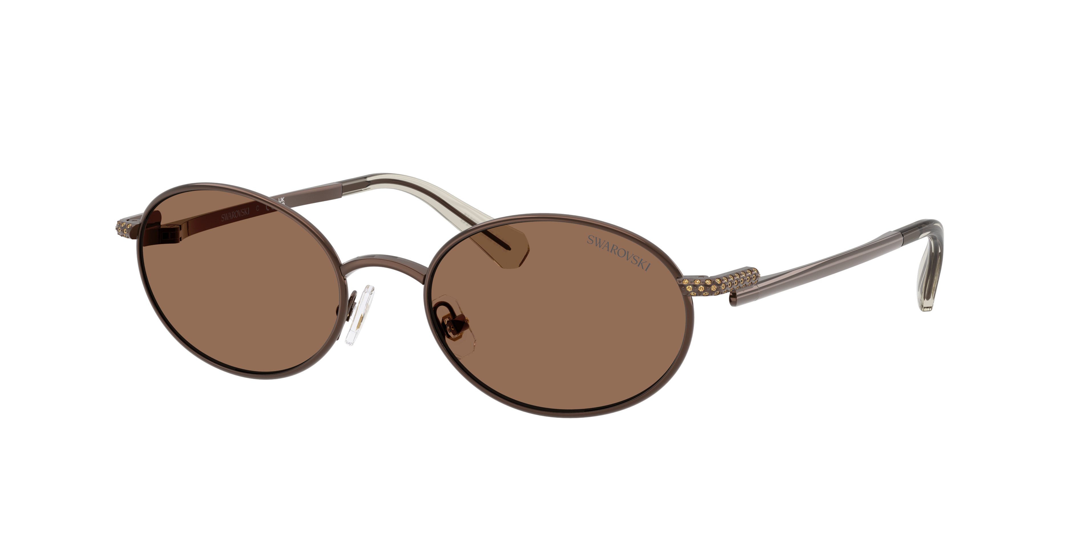 Swarovski Woman Sunglass SK7033 -  Frame color: Brown, Lens color: Dark Brown