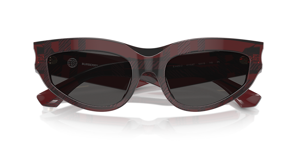 Burberry BE4425U M (55 - 19) with Grey lenses and Red frame  display picture 2