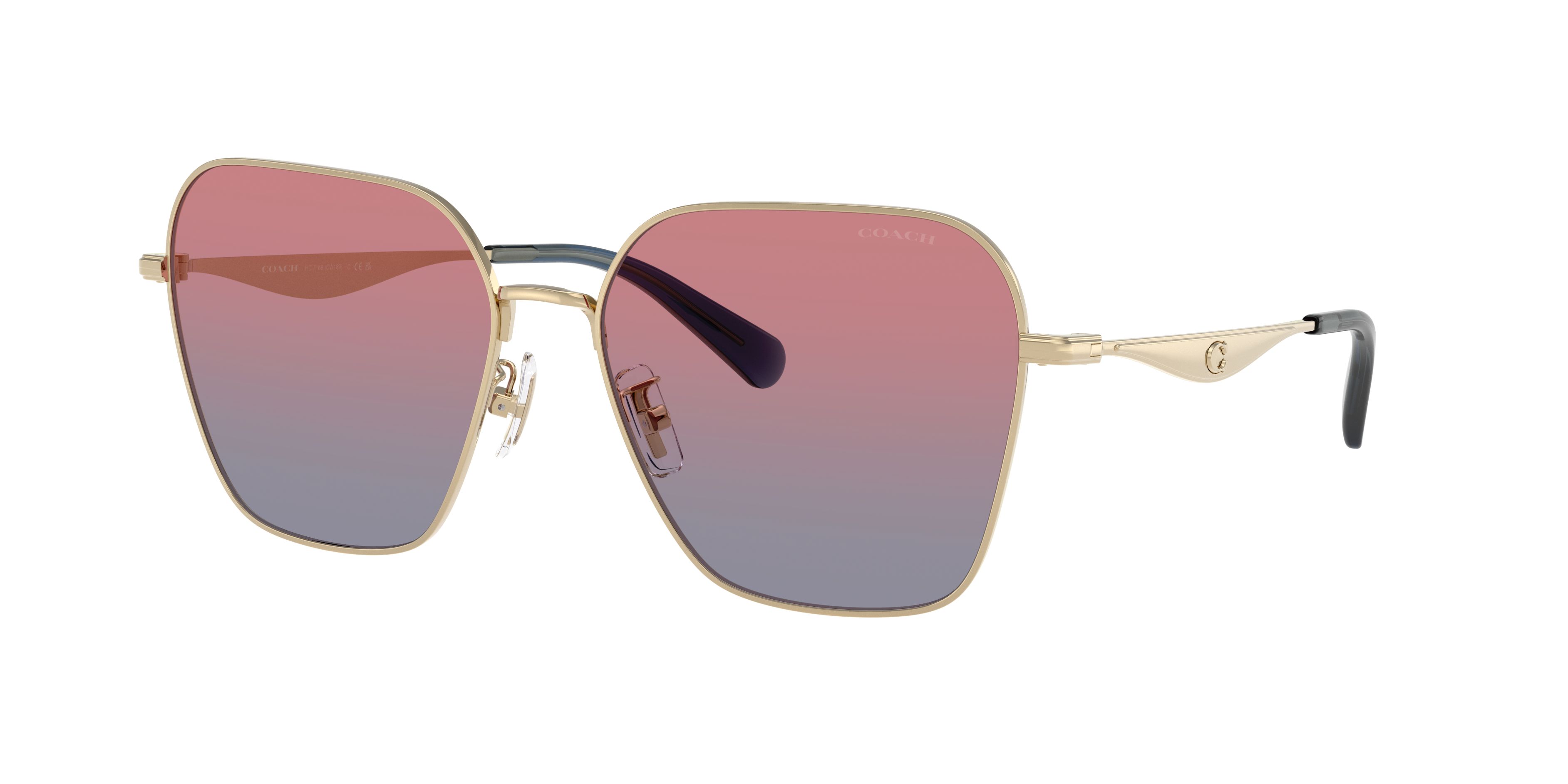 Coach HC7168 CW189 XL (58 - 16) with Blue lenses and Gold frame