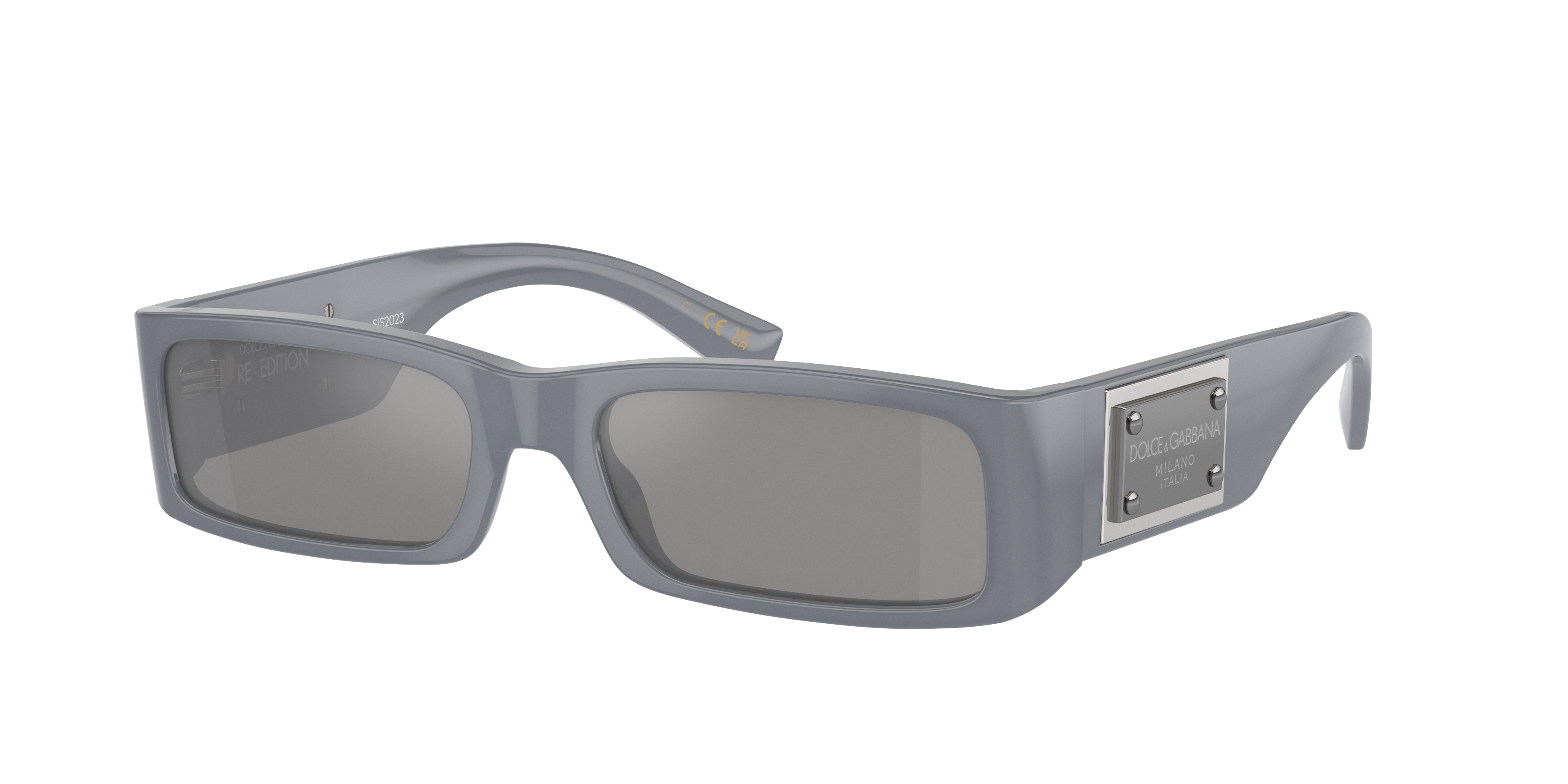 Dolce & Gabbana Rectangle Frame Sunglasses In Gray