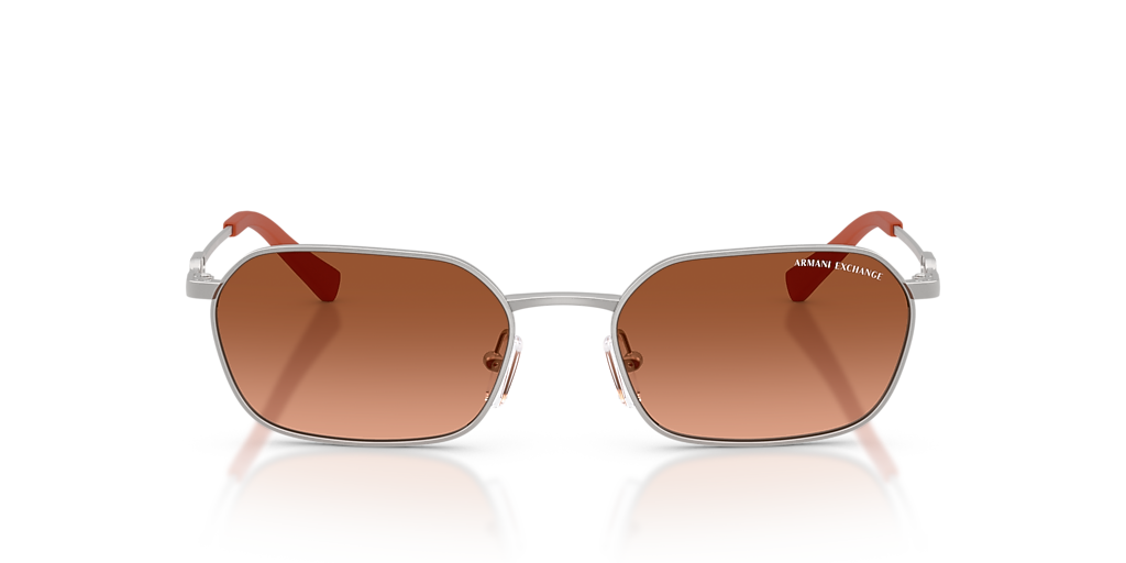 Armani Exchange AX2056S M (54 - 18) with Orange lenses and Silver