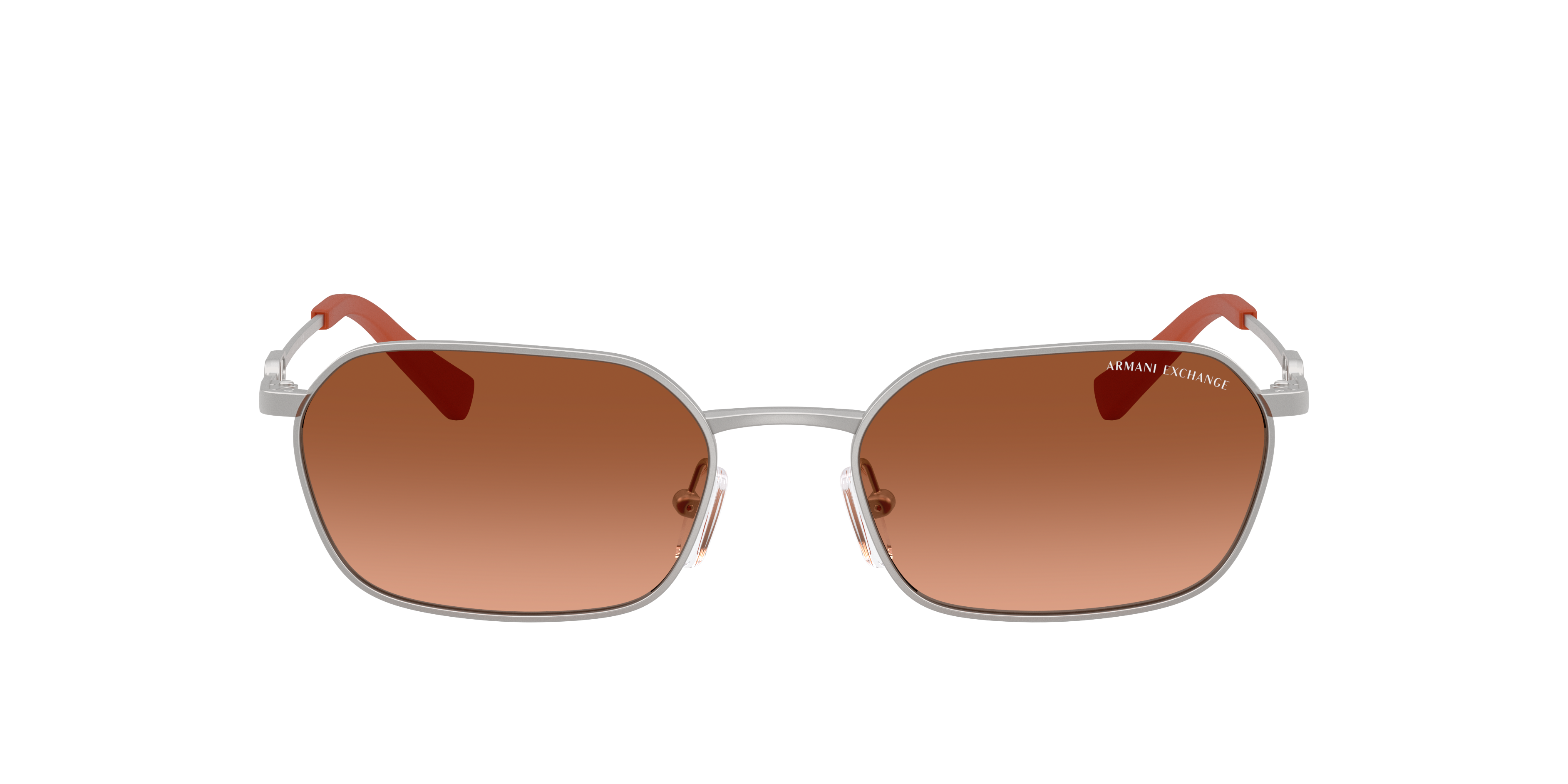 Armani Exchange AX2056S M (54 - 18) with Orange lenses and Silver