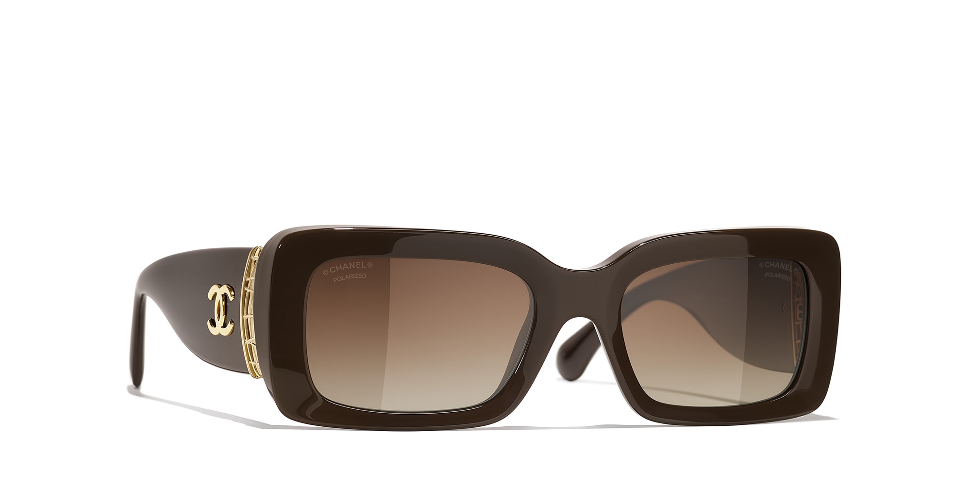 Chanel Rectangle Sunglasses CH5534A L (54 - 20) with Brown lenses