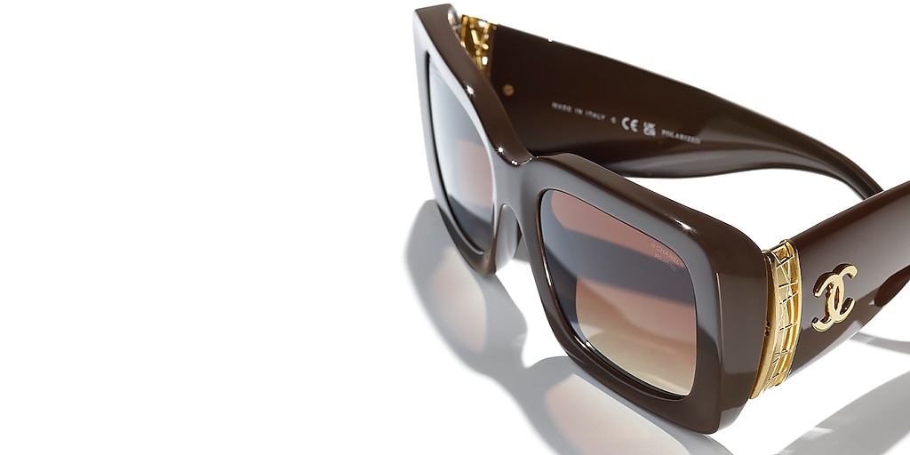 Chanel Rectangle Sunglasses CH5534A L (54 - 20) with Brown lenses