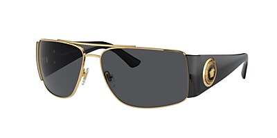 Versace VE2163 63 Dark Grey - Polar & Gold Polarized Sunglasses 