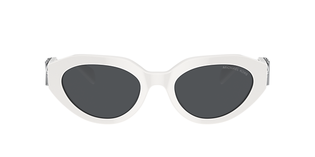 Michael Kors MK2192 Empire Oval 53 Grey Solid & Black Sunglasses 