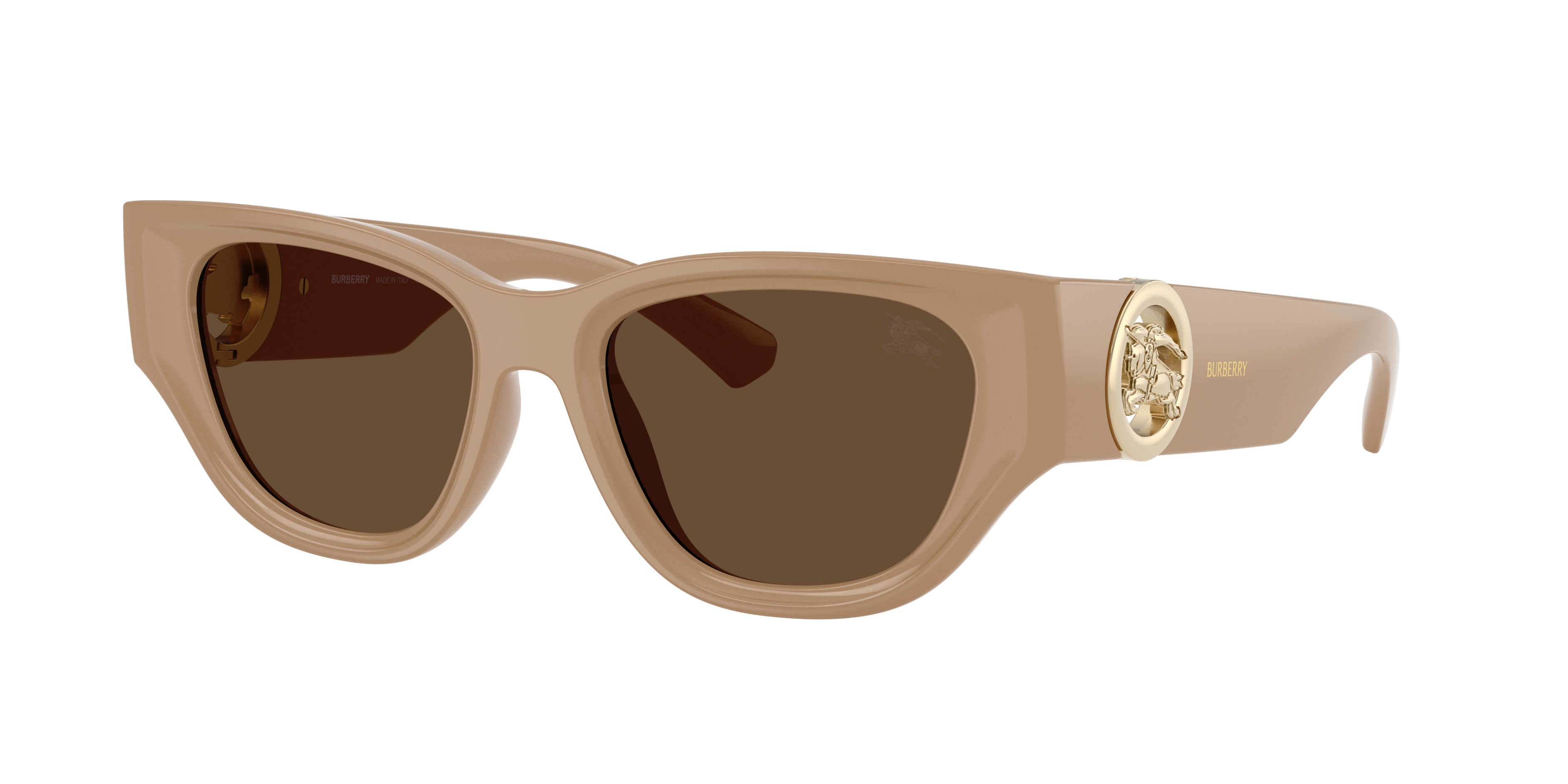 Burberry Woman Sunglass BE4467U -  Frame color: Beige, Lens color: Dark Brown