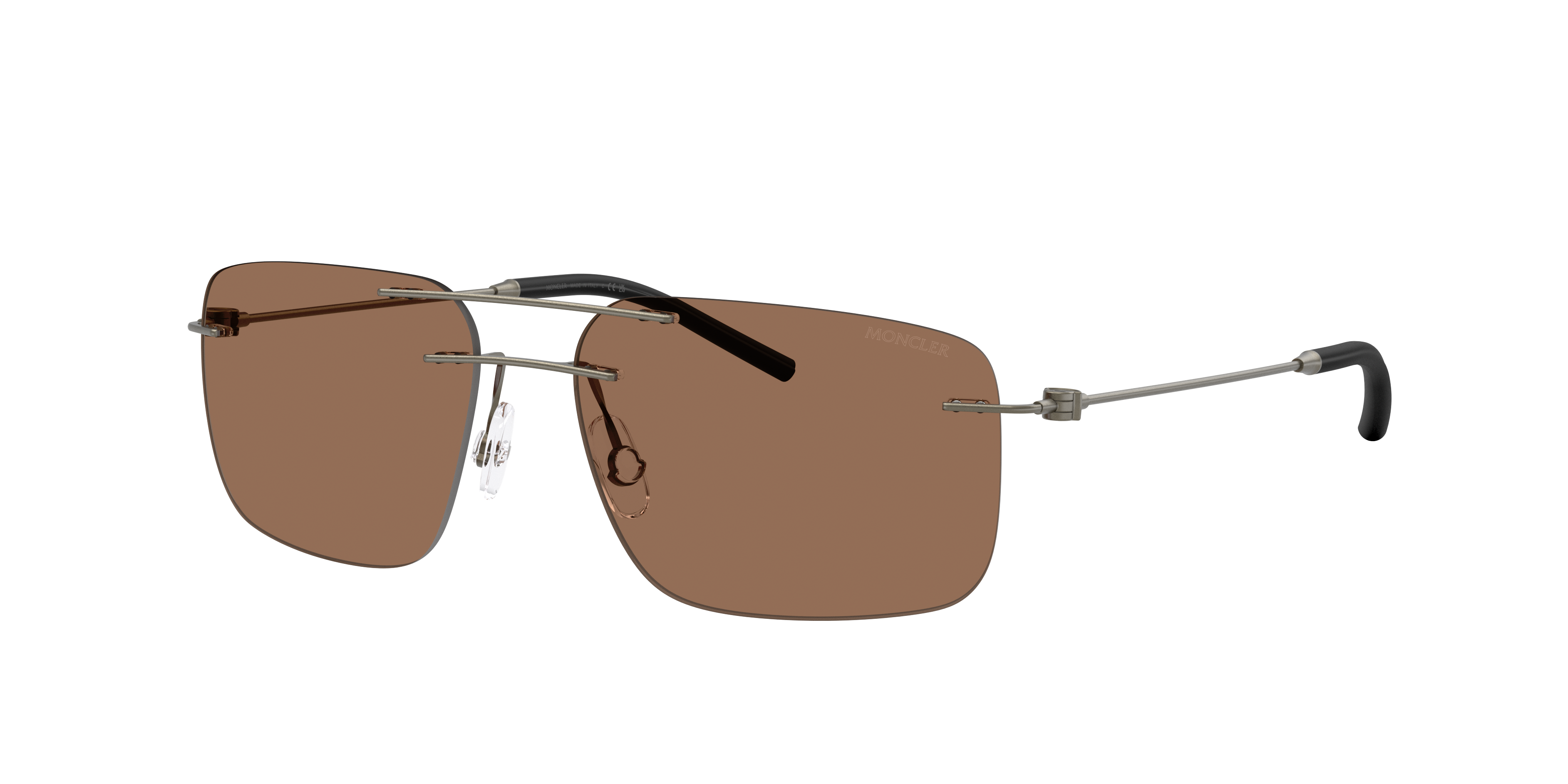 Moncler Unisex Sunglasses Me4003 Doppler In Brown