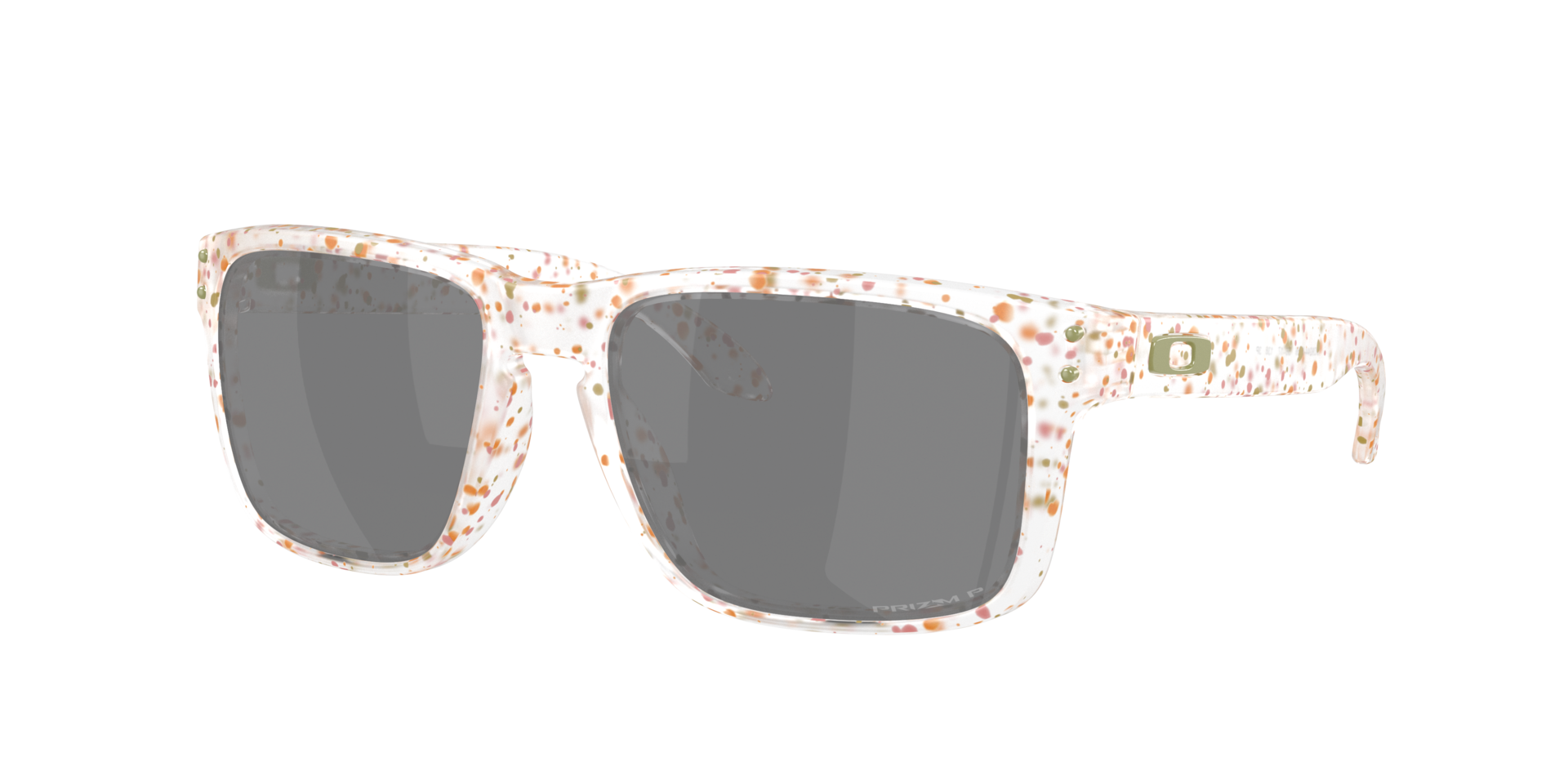Oakley Man Sunglass OO9244 Holbrook™ (Low Bridge Fit) Terrazzo Collection -  Frame color: Matte Clear Terrazo, Lens color: Prizm Black Polarized