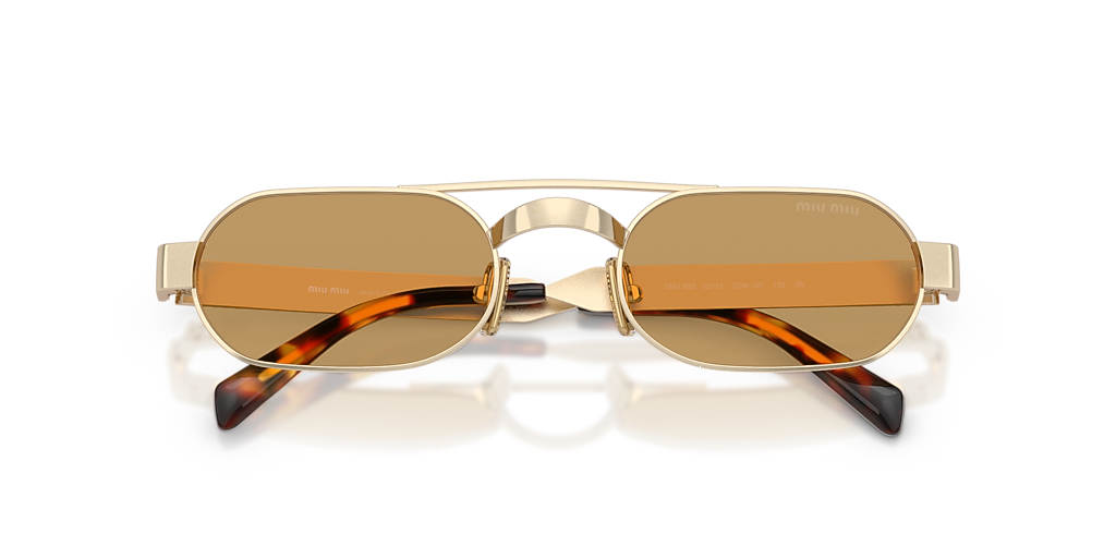 Miu Miu MU B52S L (52 - 21) with Brown lenses and Gold frame