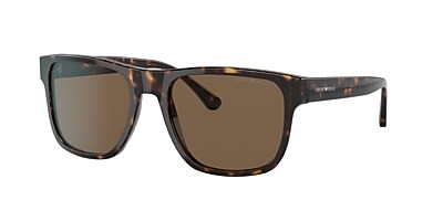 Emporio Armani EA4163 56 Dark Brown & Shiny Havana Sunglasses  
