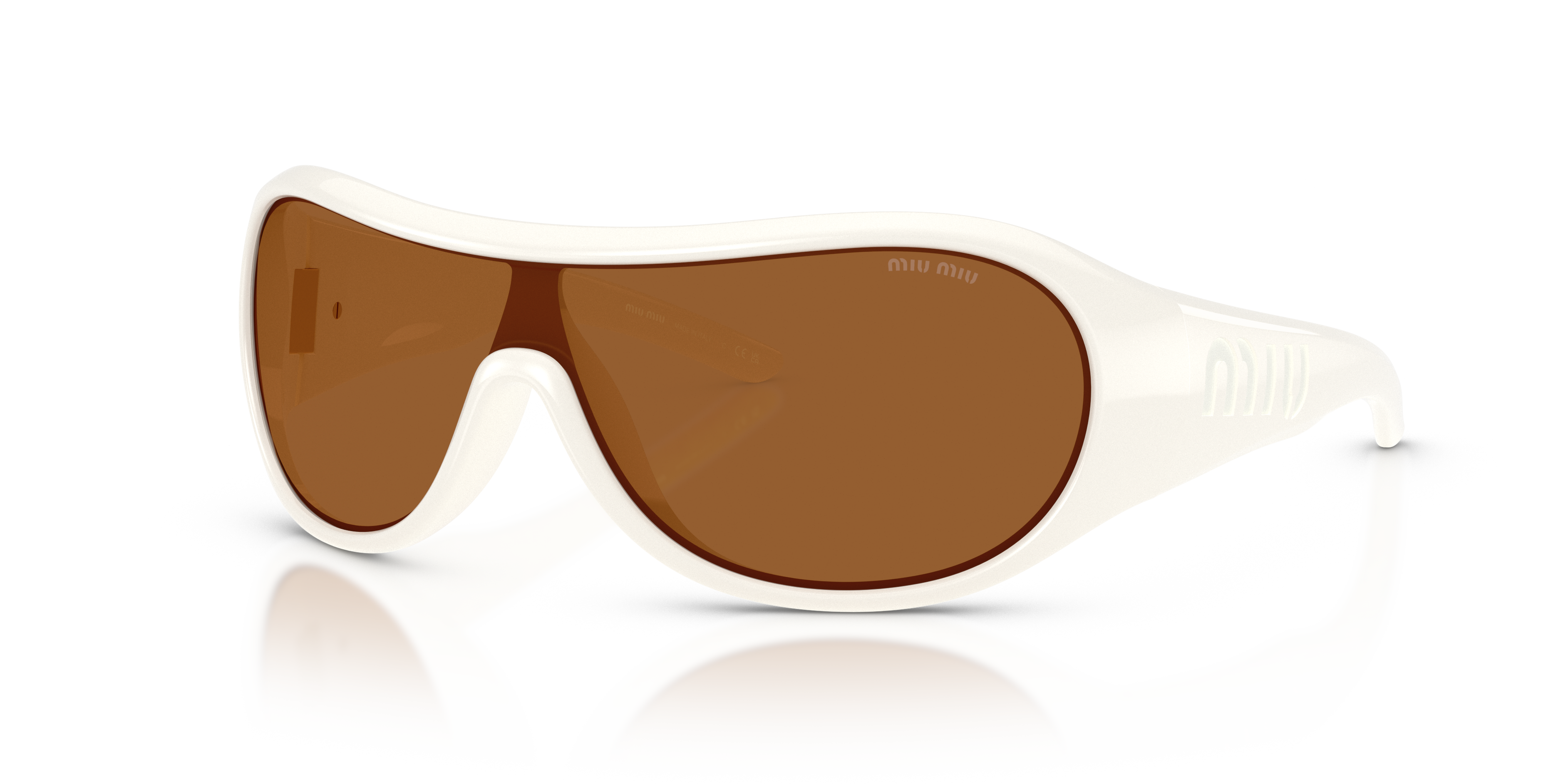 Miu Miu MU B14SU L (0 - 133) with Brown lenses and White frame