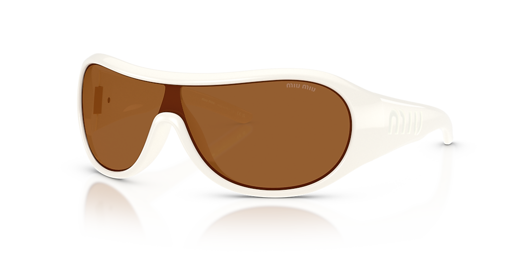 Miu Miu MU B14SU L (0 - 133) with Brown lenses and White frame