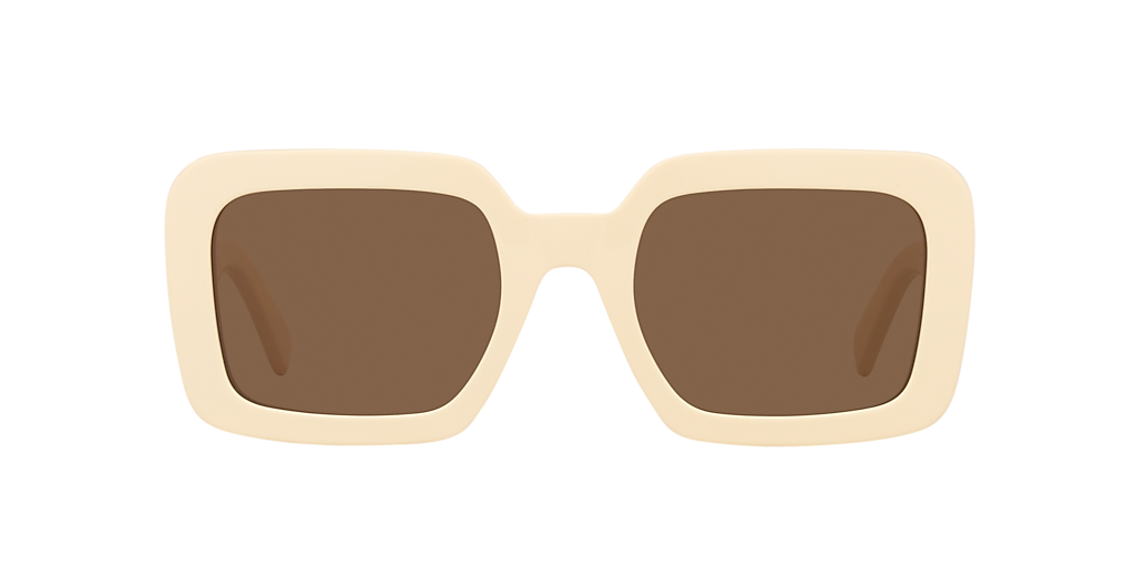 Celine CL40304U L (56 - 23) with Brown lenses and Beige frame