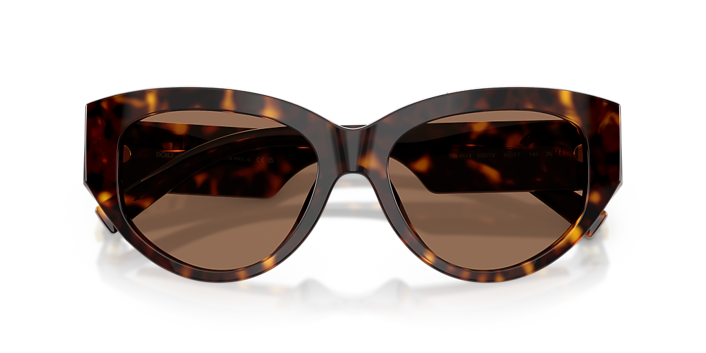 Dolce & Gabbana Oversized Cat-Eye Sunglasses Tortoiseshell 53.22 145 Dolce & Gabbana Tortoiseshell-Effect Oval-Frame Sunglasses  main image 3