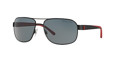 Polo Ralph Lauren PH3093 62 Grau & Gunmetal dunkel matt Sunglasses 