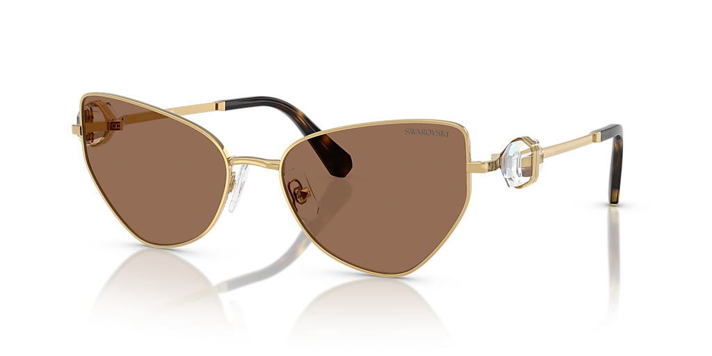 Swarovski SK7003 M (57 - 18) with Brown lenses and Gold frame