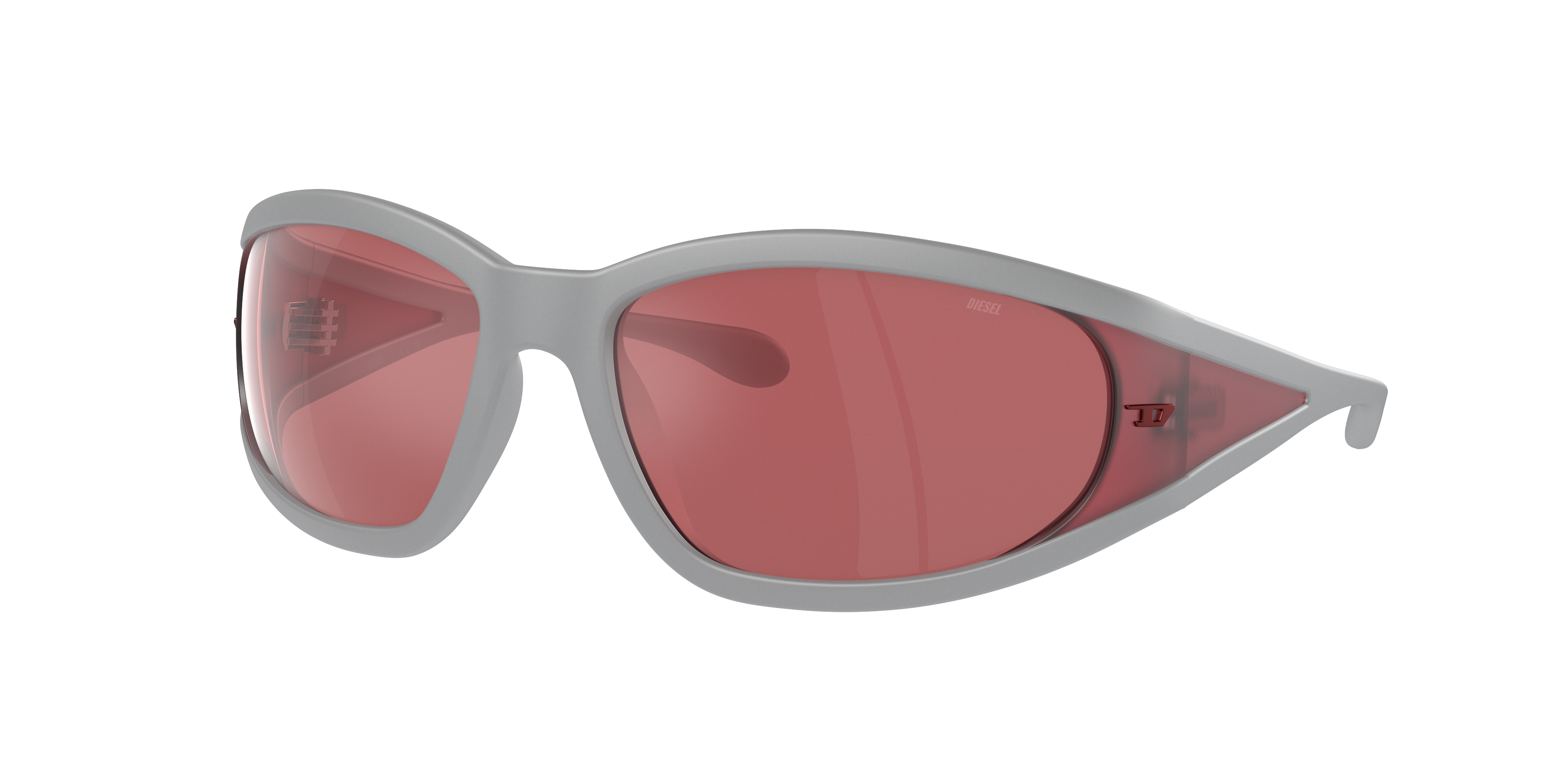 Diesel Unisex Sunglass Dl3002 In Red Hiper Mirror