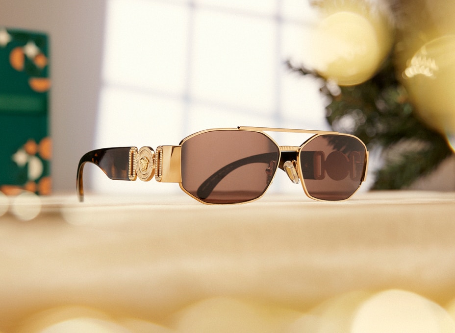 Versace VE2287 L (58 - 14) with Brown lenses and Gold frame