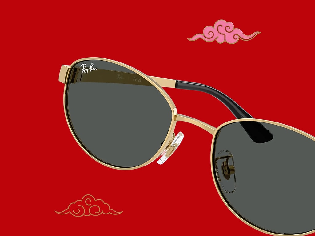 Ray-Ban Gold Frame Sunglasses with Red Case Ray-Ban RB9506S Aviator Kids L (52 - 14) with Red lenses and  main image 4