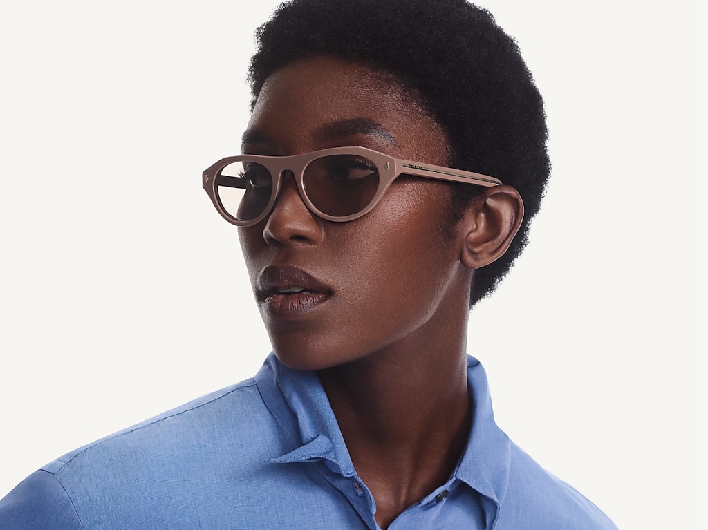 PRADA PR B15S Pecan - Women Luxury Sunglasses, Brown Lens