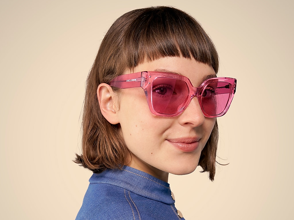 【関税&送料込み】Dolce & Gabbana Small Powder Pink Should Dolce&Gabbana DG4471 M (52 - 18) with Pink lenses and Pink