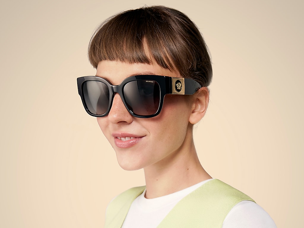 Versace VE4437U M (54 - 20) with Grey lenses and Black frame