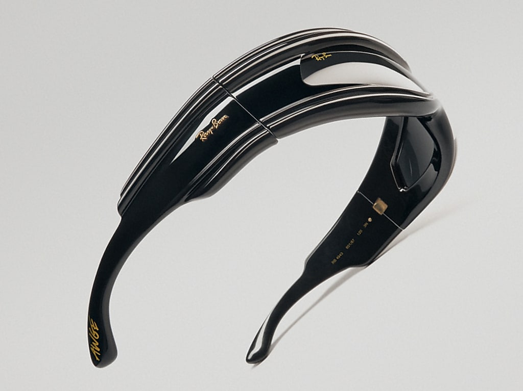 RAY-BAN RB4943 Ultra Wrap 001 Next Generation Collection Black - Unisex Sunglasses, Ultra Black Lens