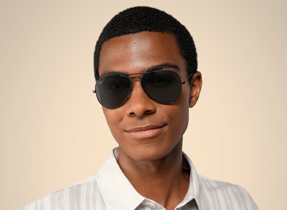 Ray-Ban RB3025 Aviator Total Black XL (58 - 14) with Black lenses