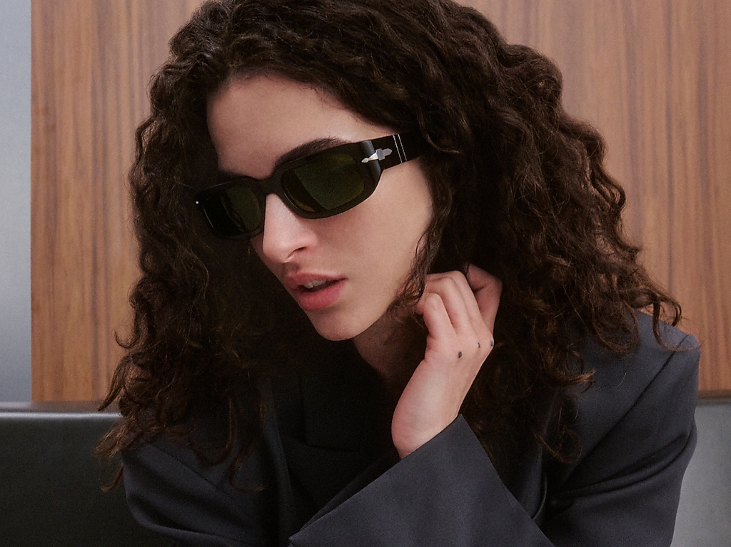 Persol PO3385S - Mel L (55 - 20) with Green lenses and Black frame