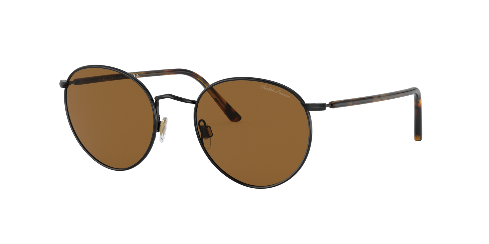 Ralph Lauren Homme Sunglass RL7076 - Couleur du Monture: Noir brillant, Couleur de Lentille: Brun