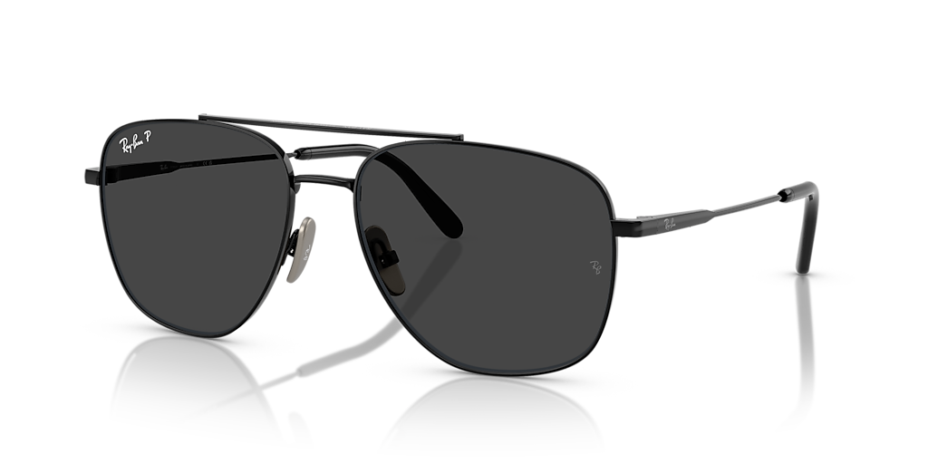 Ray-Ban William Titanium XL (59 - 17) with Black lenses and Black