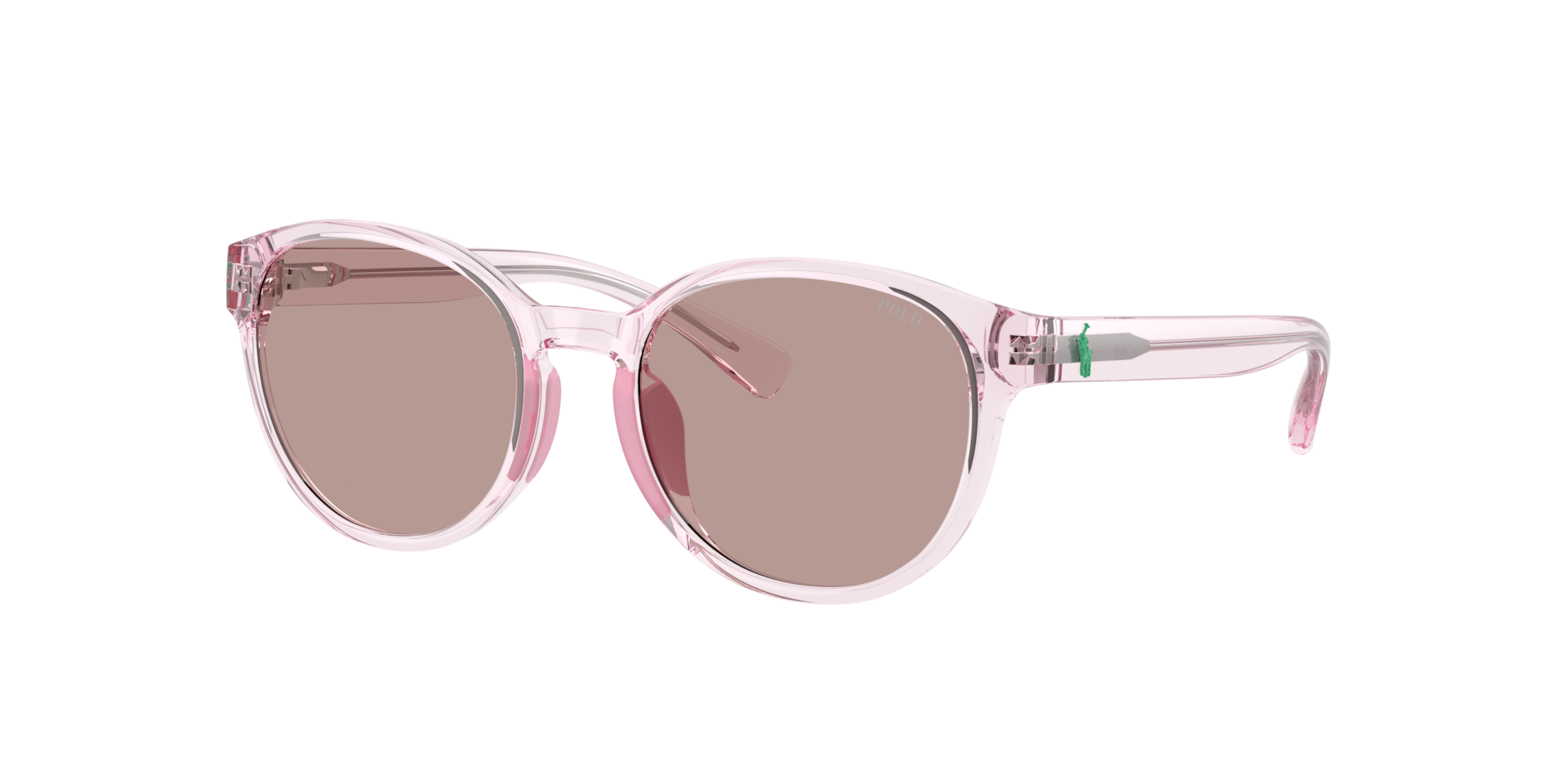 Polo Ralph Lauren  Sunglass PP9509U - Couleur du Monture: Transparent rose brillant, Couleur de Lentille: Pourpre clair Marron