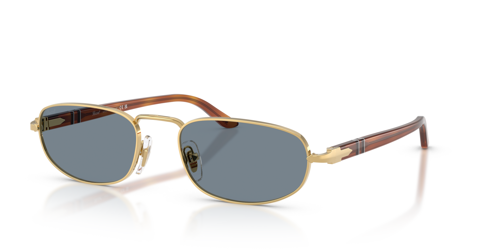 Persol PO1028S XXL (56 - 20) with Blue lenses and Gold frame