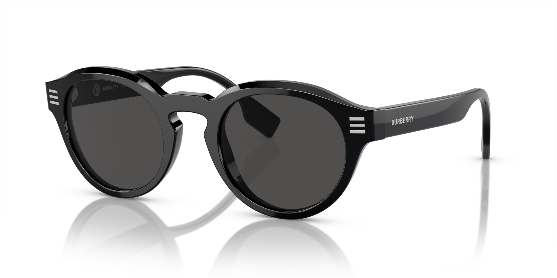 Burberry BE4404 M (50 - 23) with Grey lenses and Black frame 