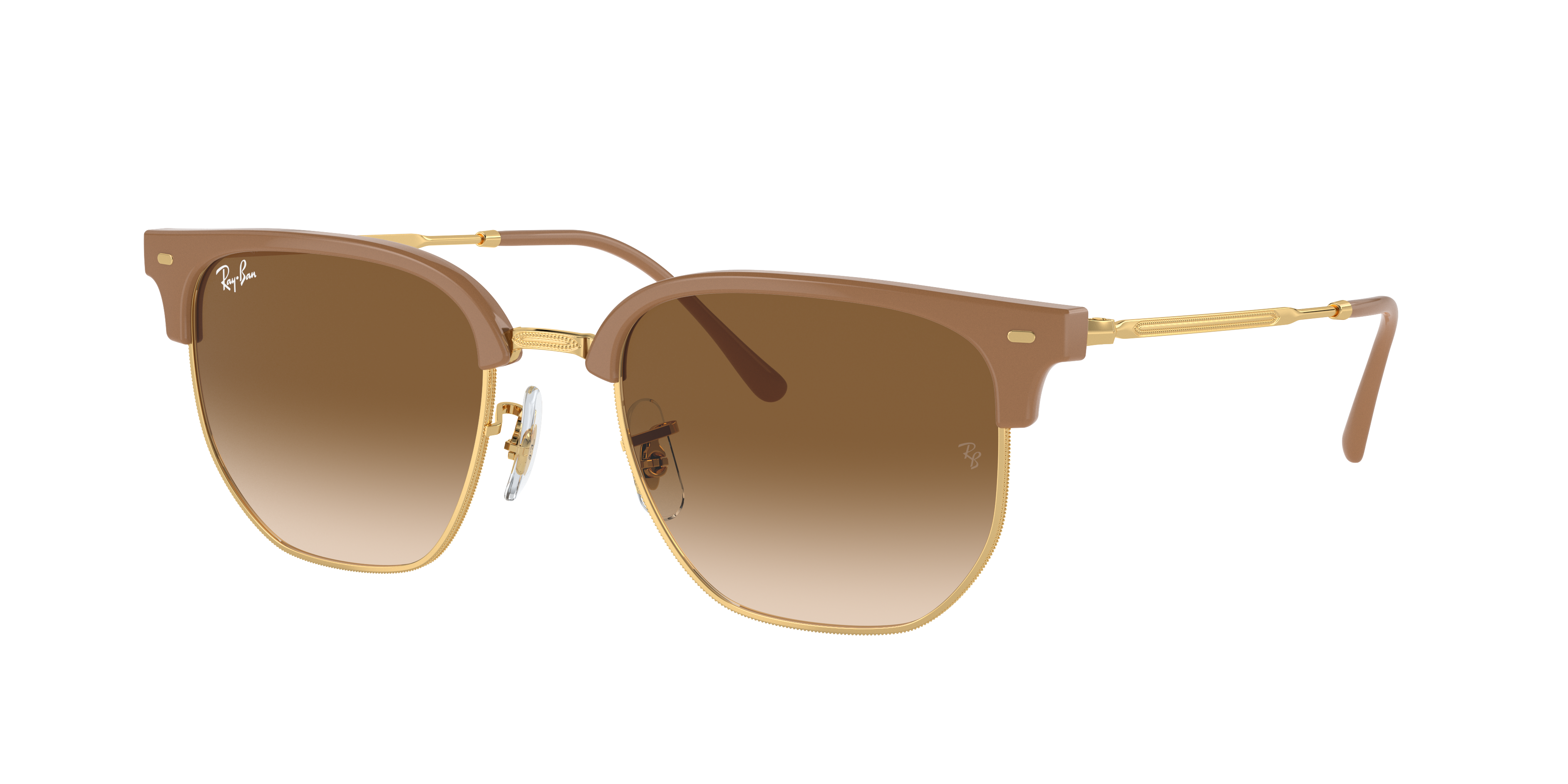 Ray-Ban New Clubmaster XL (53 - 20) with Brown lenses and Beige