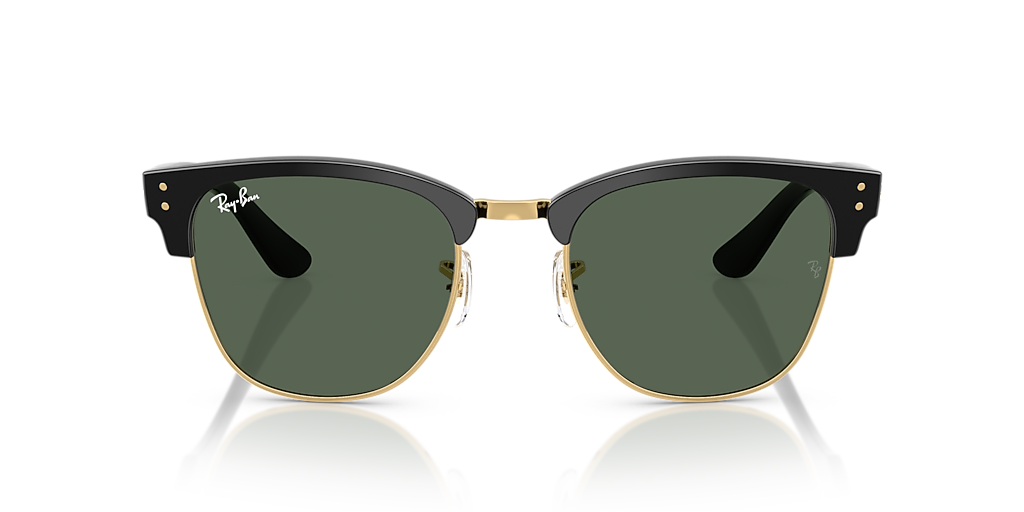 Ray-Ban Clubmaster Reverse L (54 - 21) with Green lenses and Black