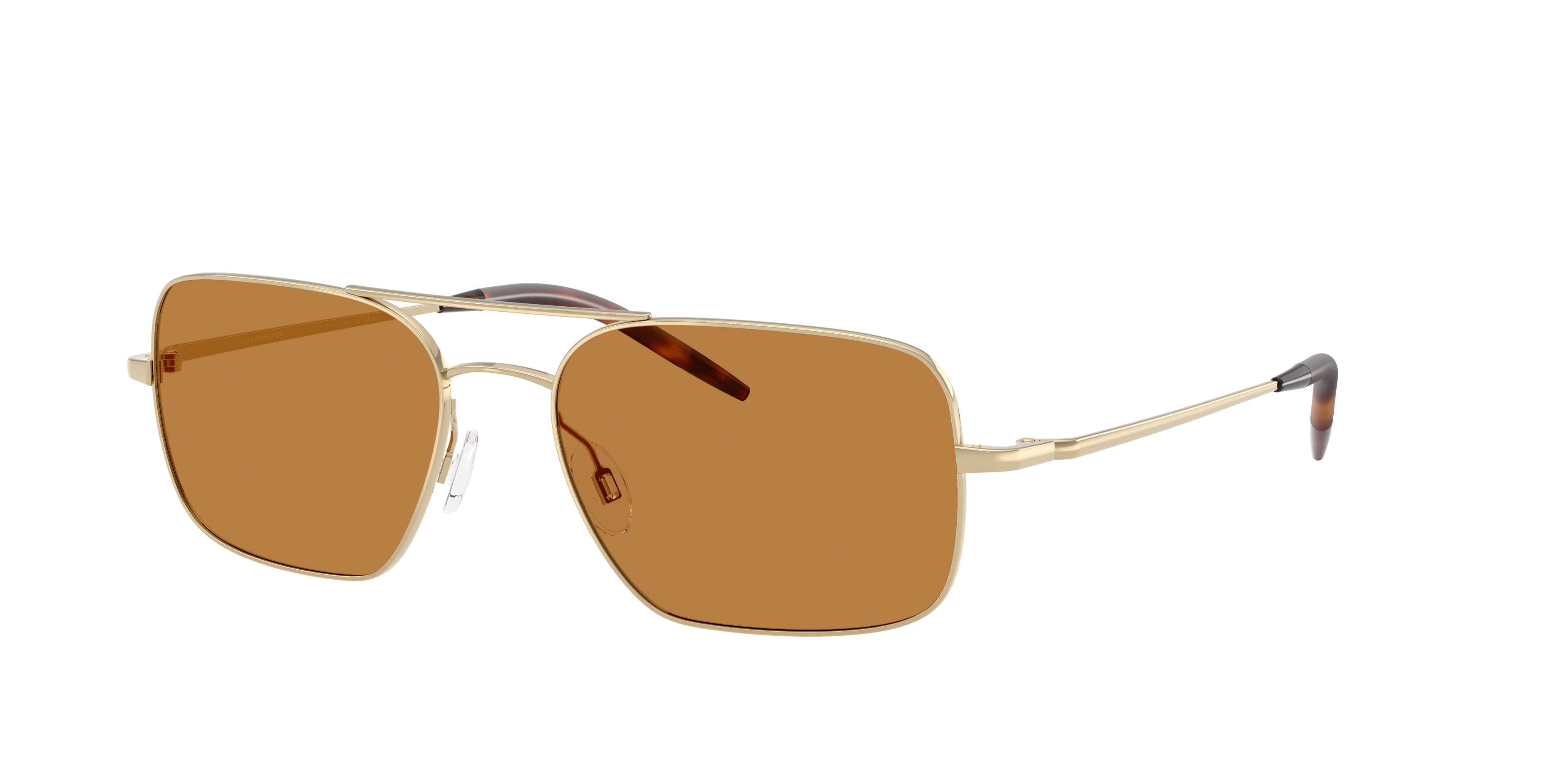 Oliver Peoples Unisex Sunglass OV1373S Victory II -  Frame color: Gold, Lens color: Cognac