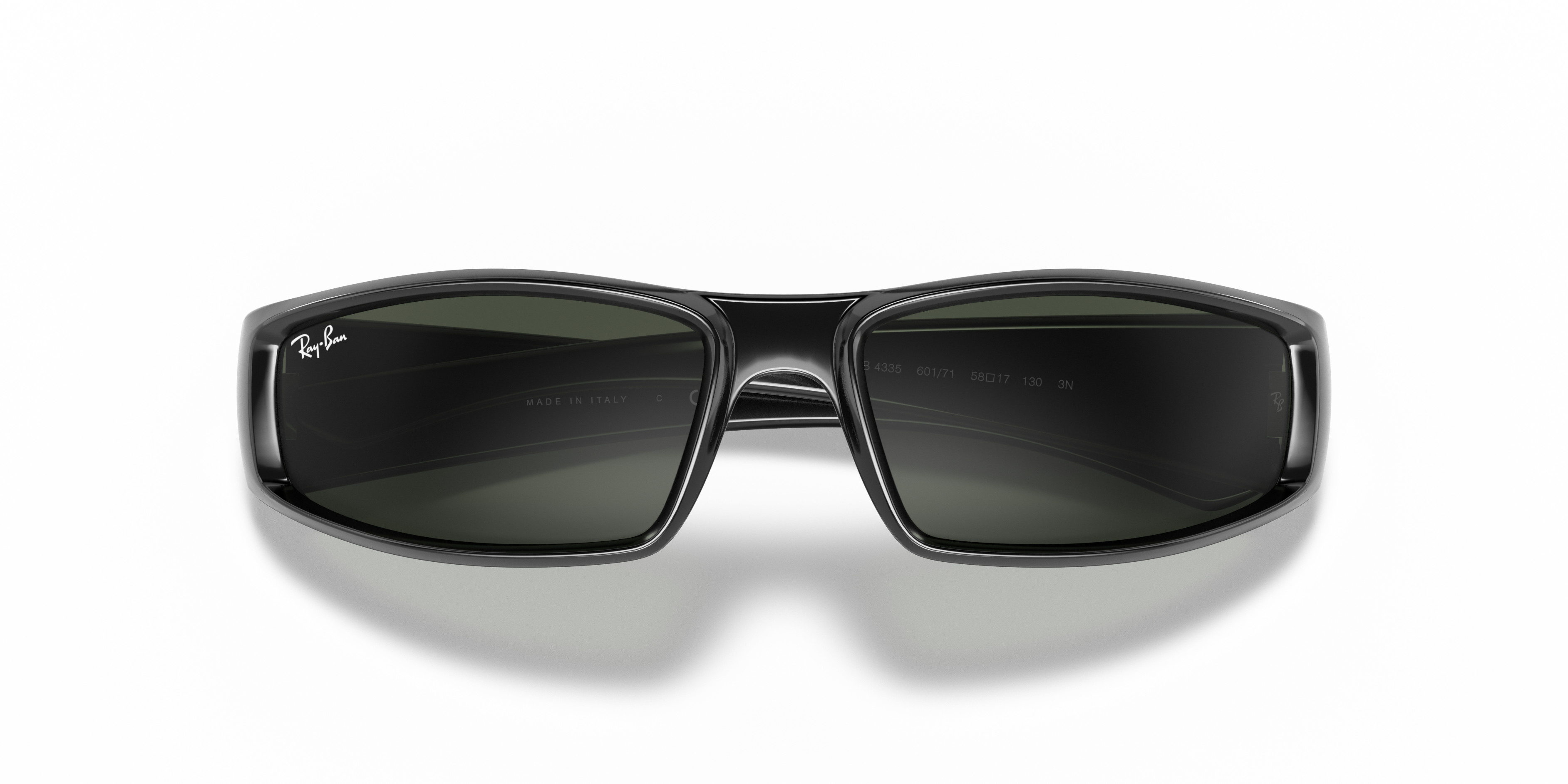 Ray-Ban RB4335 S (58 - 17) with Green lenses and Black frame
