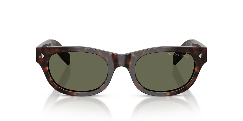 Prada PR C09S M (51 - 21) with Green lenses and Tortoise frame