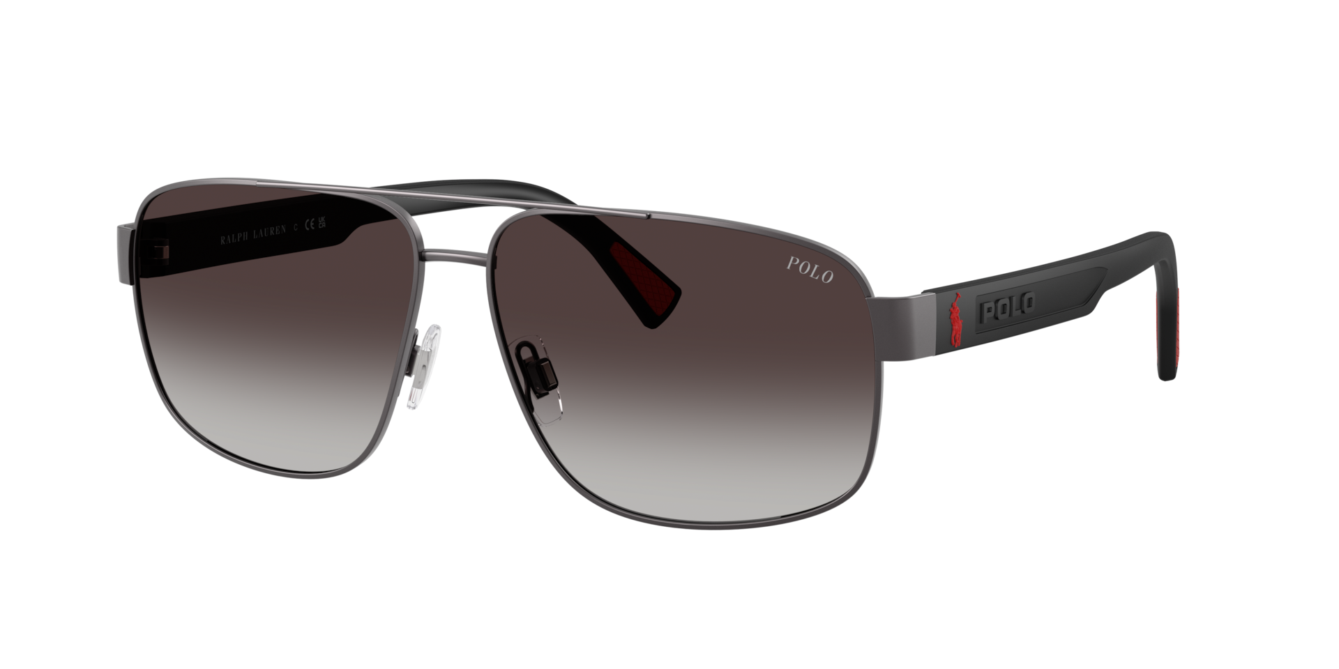 Polo Ralph Lauren Homme Sunglass PH3165 - Couleur du Monture: Gunmetal foncé semi-brillant, Couleur de Lentille: Dégradé Noir