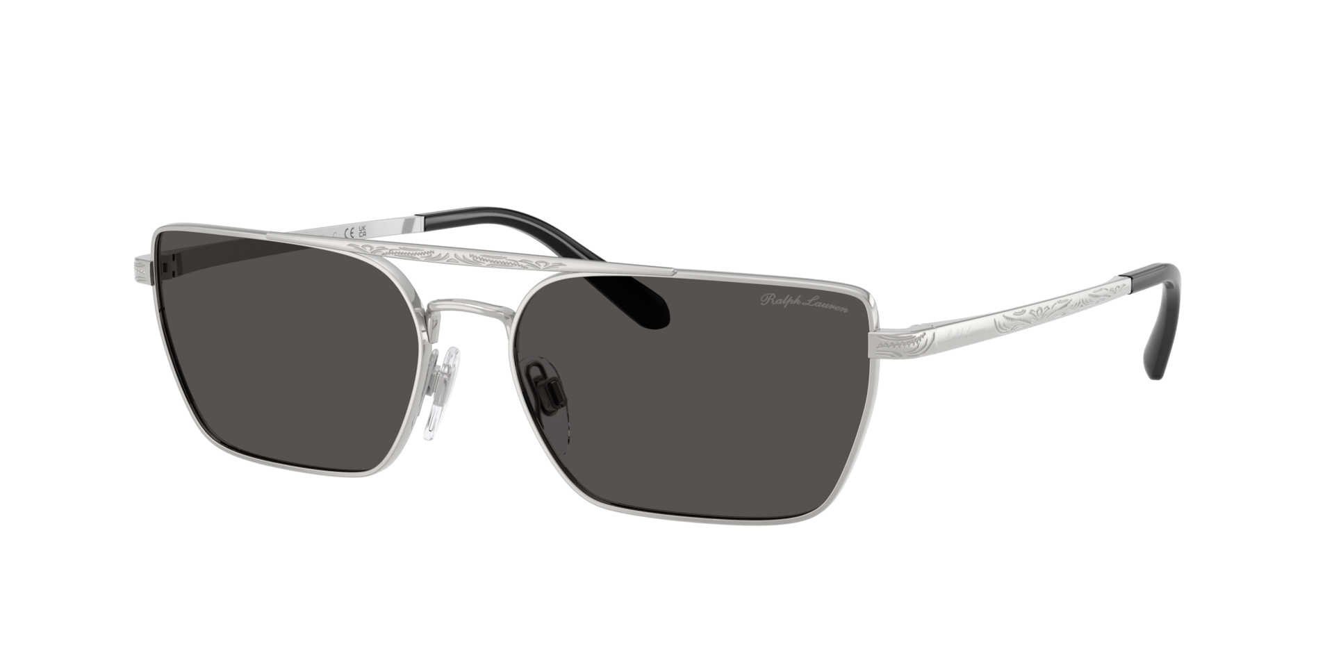 Ralph Lauren Woman Sunglass RL7092 -  Frame color: Shiny Silver, Lens color: Dark Grey